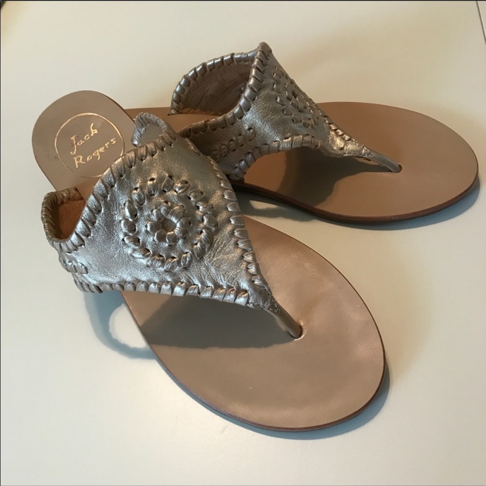 Jack Rogers gold sandals